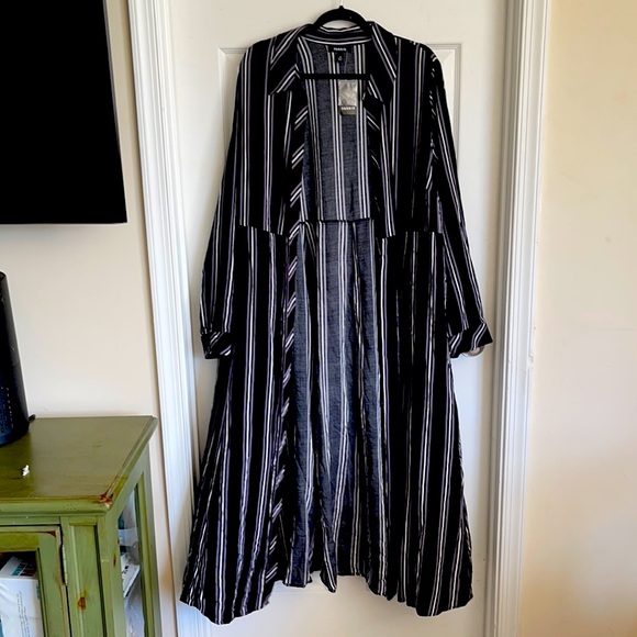 torrid Sweaters - Torrid Striped Kimono Duster